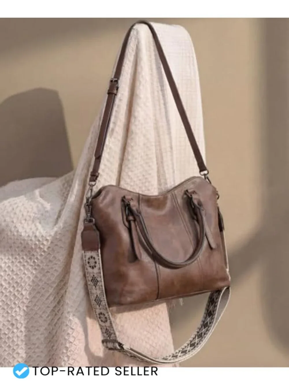 VASCHY Hobo Purse for Women Two-Strap Top Handle Satchel Vegan Leather